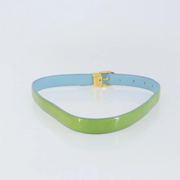 LOUIS VUITTON Monogram Vernis Ceinture Classic Belt Baby Blue LV Auth ti3493 main image 11